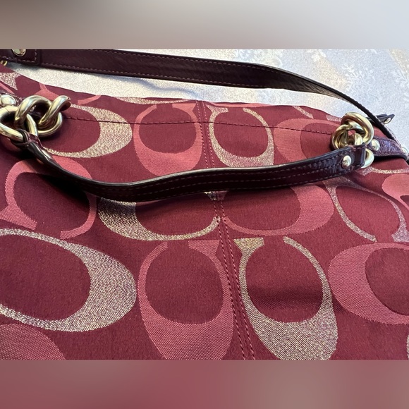 Coach Brooke red and gold shoulder bag - Picture 10 of 14